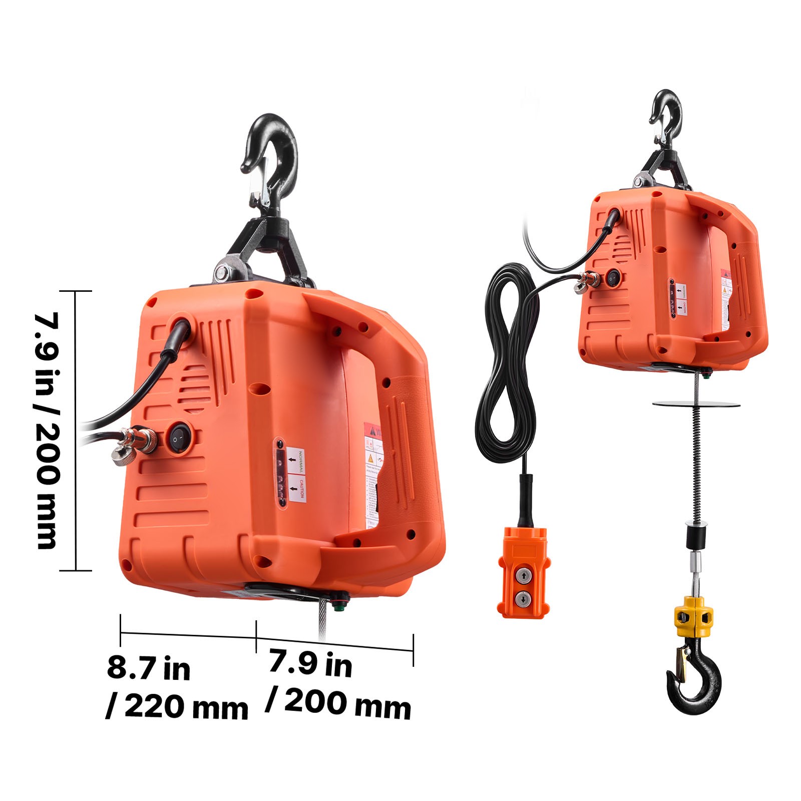 Uimoso 3-in-1 Electric Hoist Winch 1550 lbs with Wired and Wireless Controls