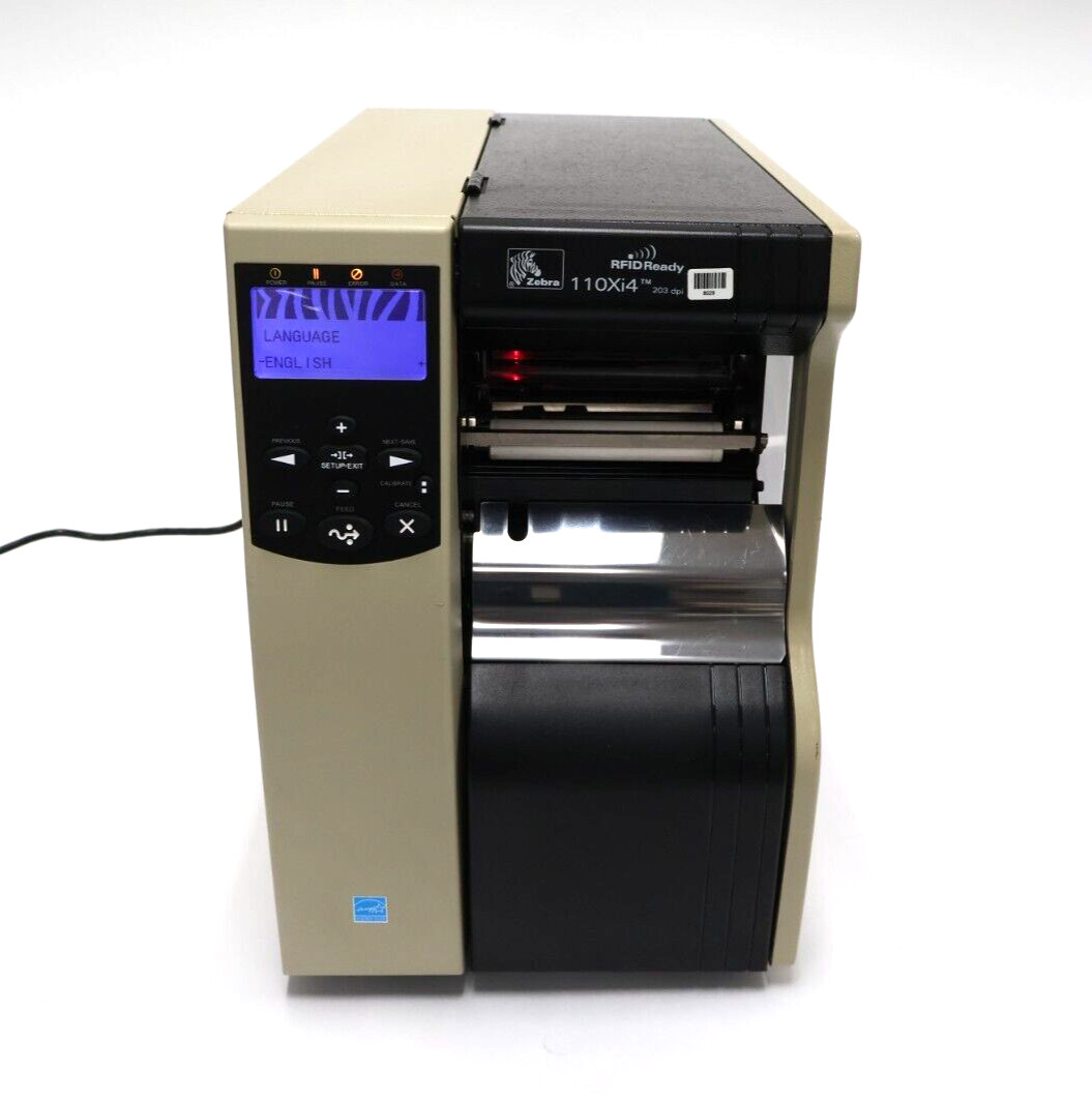 Zebra 110XI4 112-801-00000 Thermal Transfer Barcode Label Printer w/Power Cable