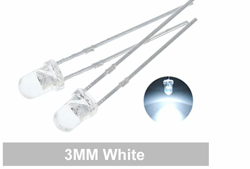 3mm LED Light Emitting Diodes Clear 50PCS USA Sold/SH