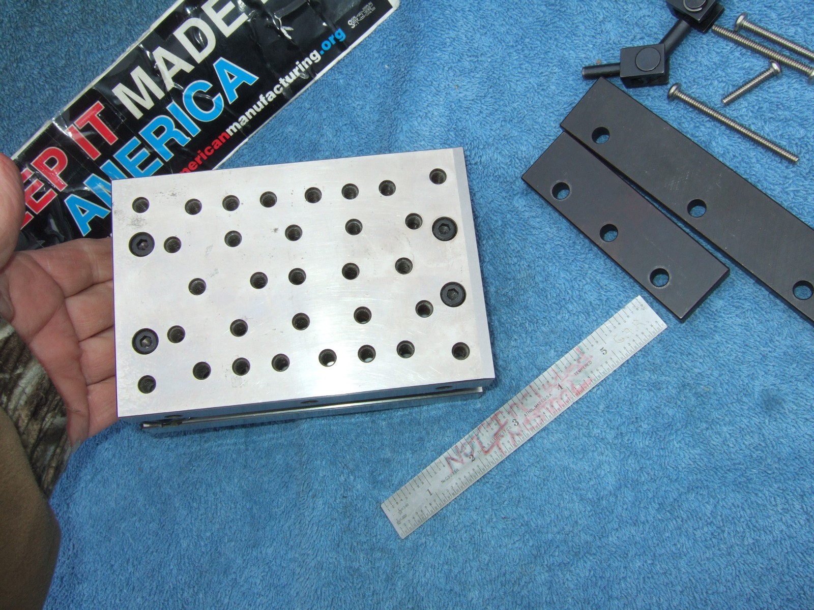 HERMANN SCHMIDT PNM4X6 Single Angle Adjustable Sine Plate Used $1150 WHEN NEW QA