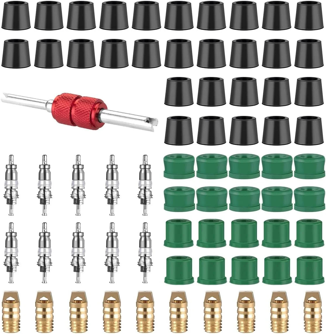 71 PCS Yellow Jacket HVAC Hose Gasket, Air Conditioning Valve Core Kit Repair…