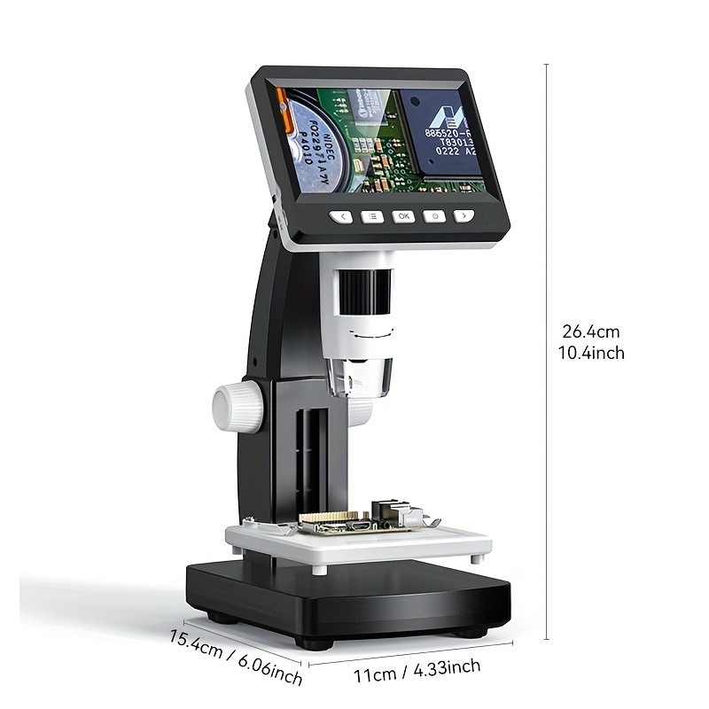 4.3″ LCD Digital Microscope 2MP 1080P HD 1000X USB PCB Coin Jewelry Repair Tool