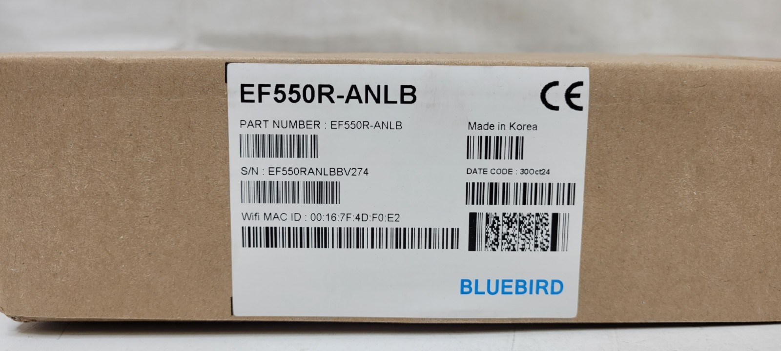 BLUEBIRD EF550R-ANLB ULTRA-RUGGED HANDHELD COMPUTER WIFI 4/64GB NEW IN BOX