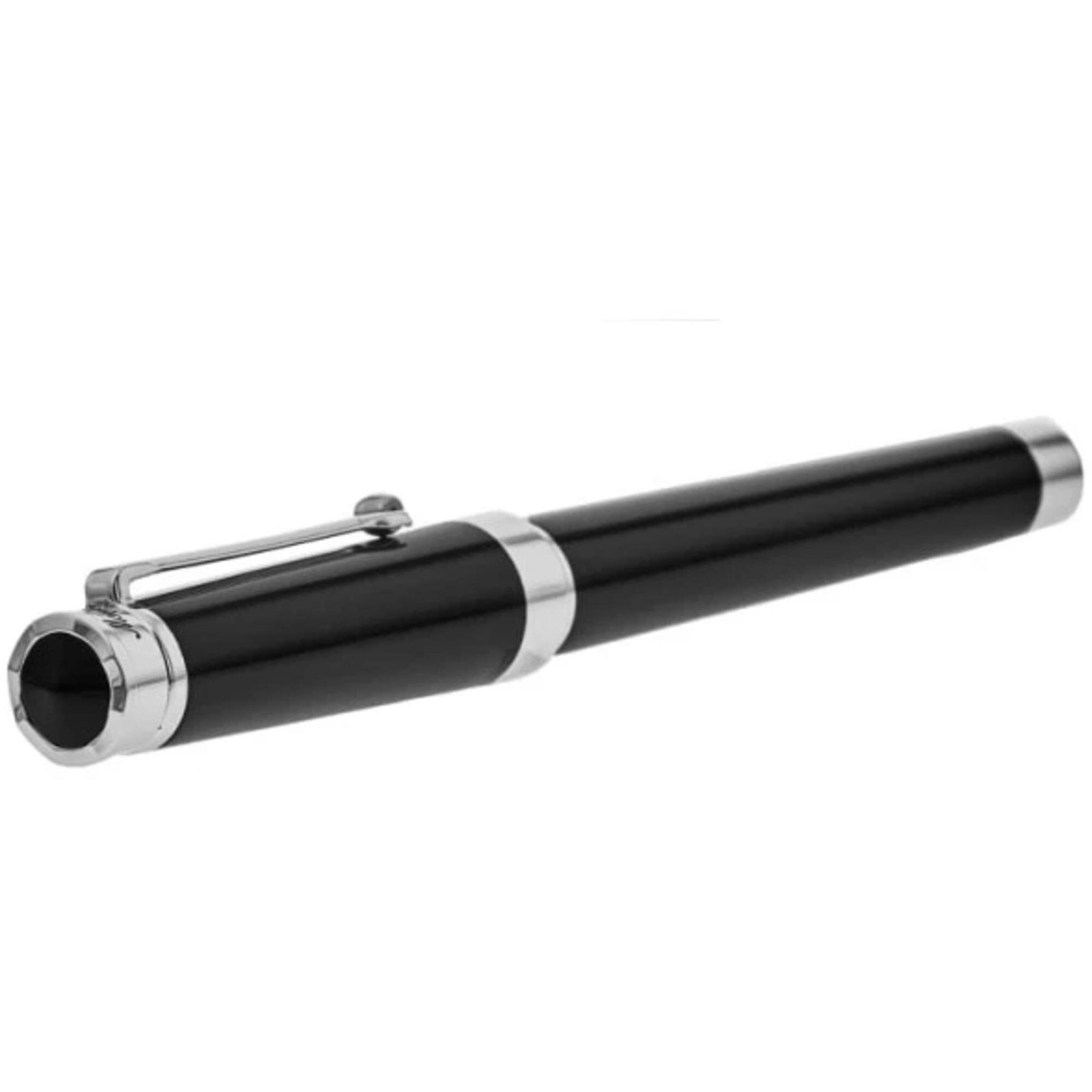 Montegrappa Fountain Pen Parola Black Barrel with Chrome Trim, Fine ISWOT2AB