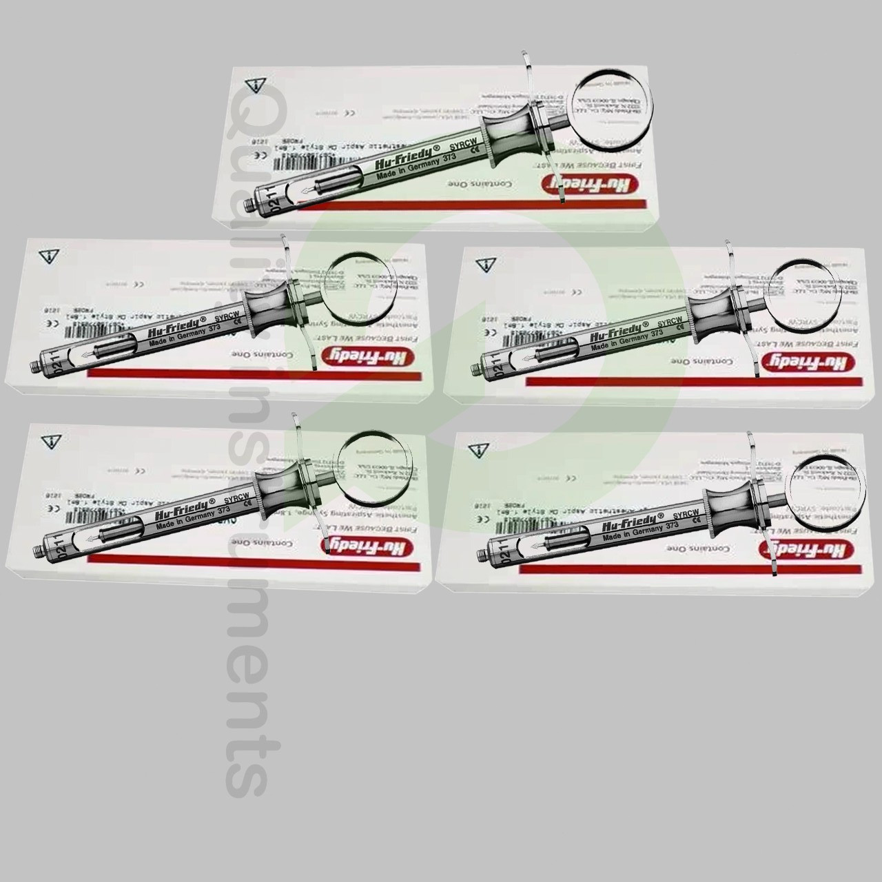Lot of 5 Hu-Friedy CW Style Dental Anesthetic Aspirating 1.8ml Syringe SYRCW