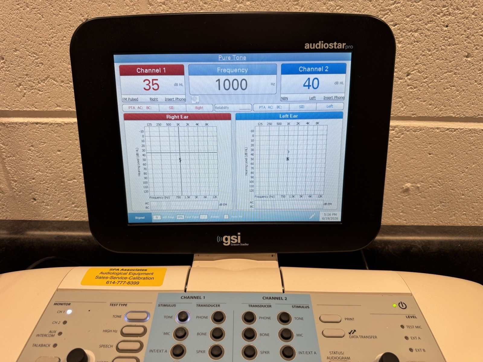GSI Audiostar PRO (Headphones & Inserts) Audiometer w/ NEW Calibration Cert.