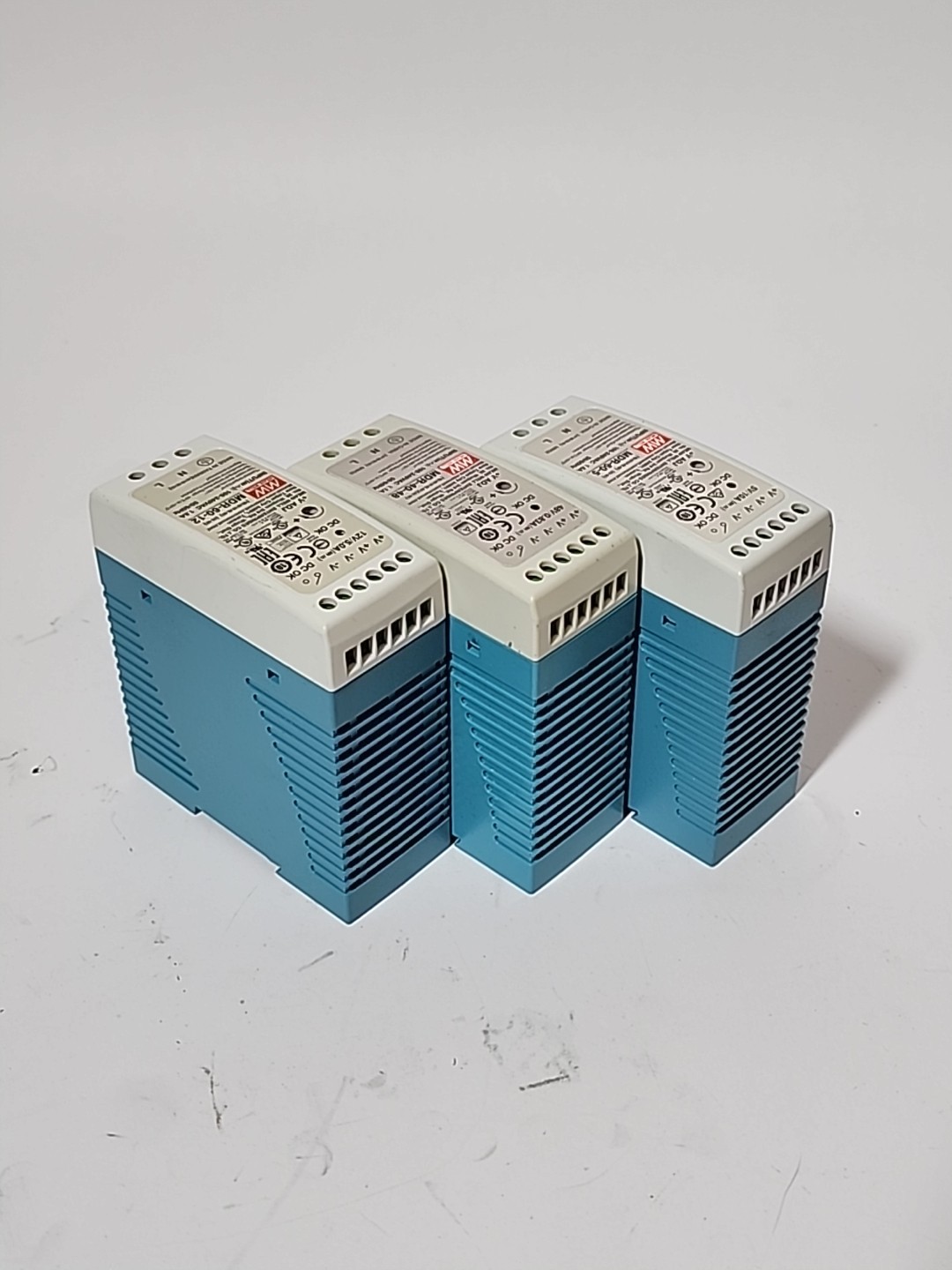 Mean Well MDR-60-5 MDR-40-48 MDR-60-12 DIN Rail Power Supply Set Of 3