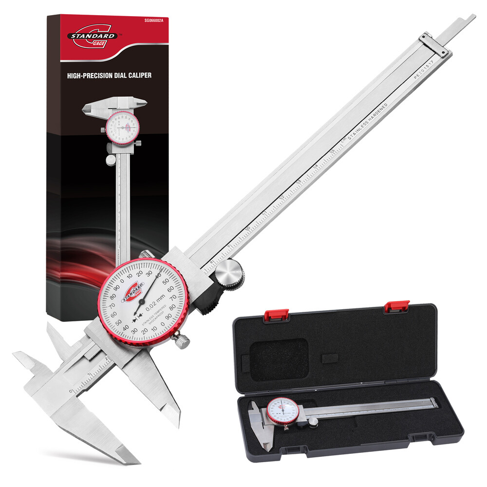 6″/150mm ±0.02mm Metric Dial Caliper Measuring Tool Analog Precision Caliper USA