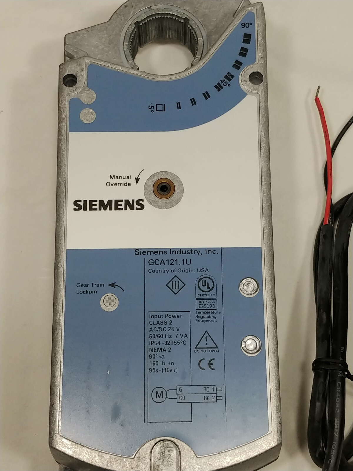 Siemens GCA.121.1U Open Air Actuator GCA Spring Electronic Damper NOS