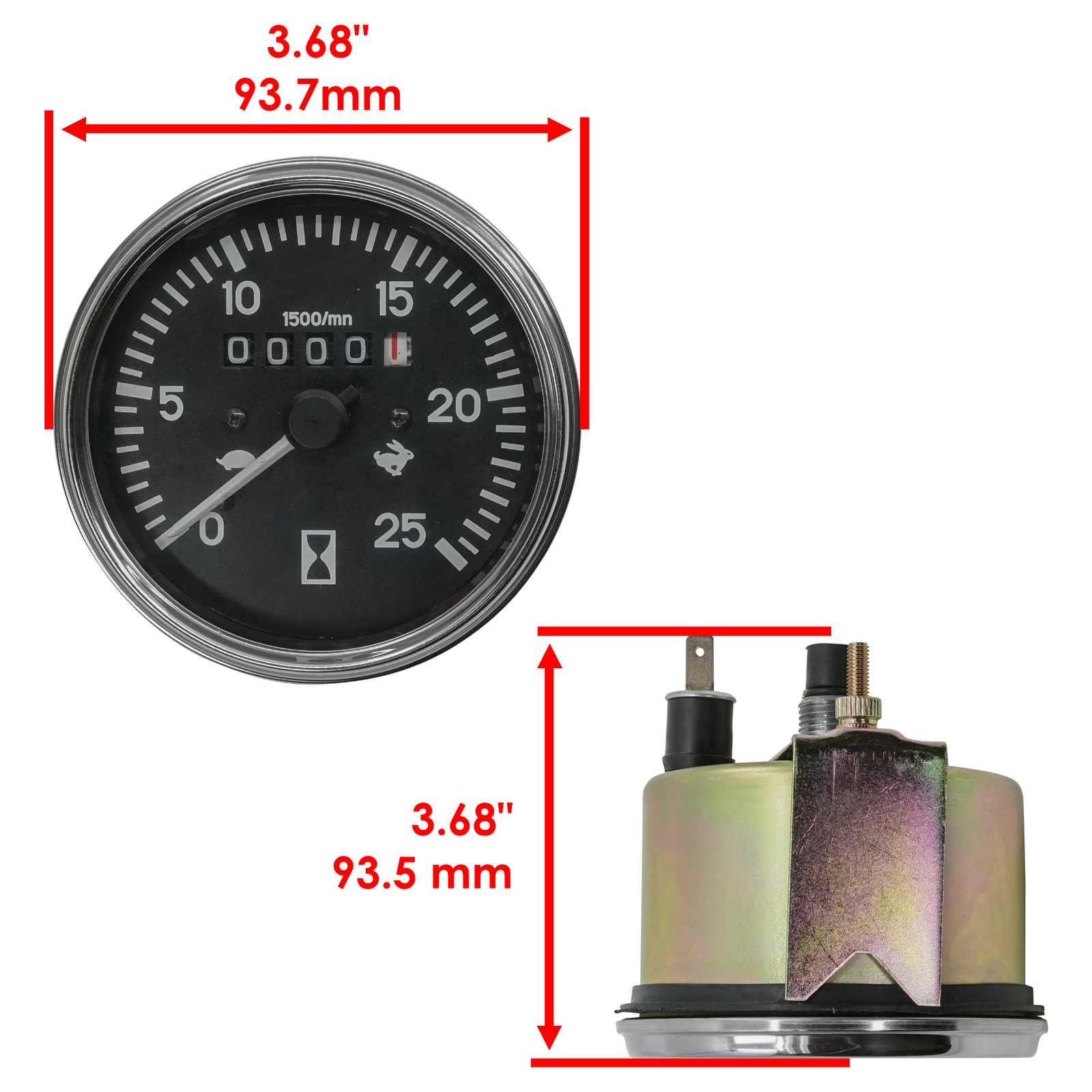 Tachometer Amp Oil Gauge For Massey Ferguson 88 Super 90135 150 165 175 180 MF20