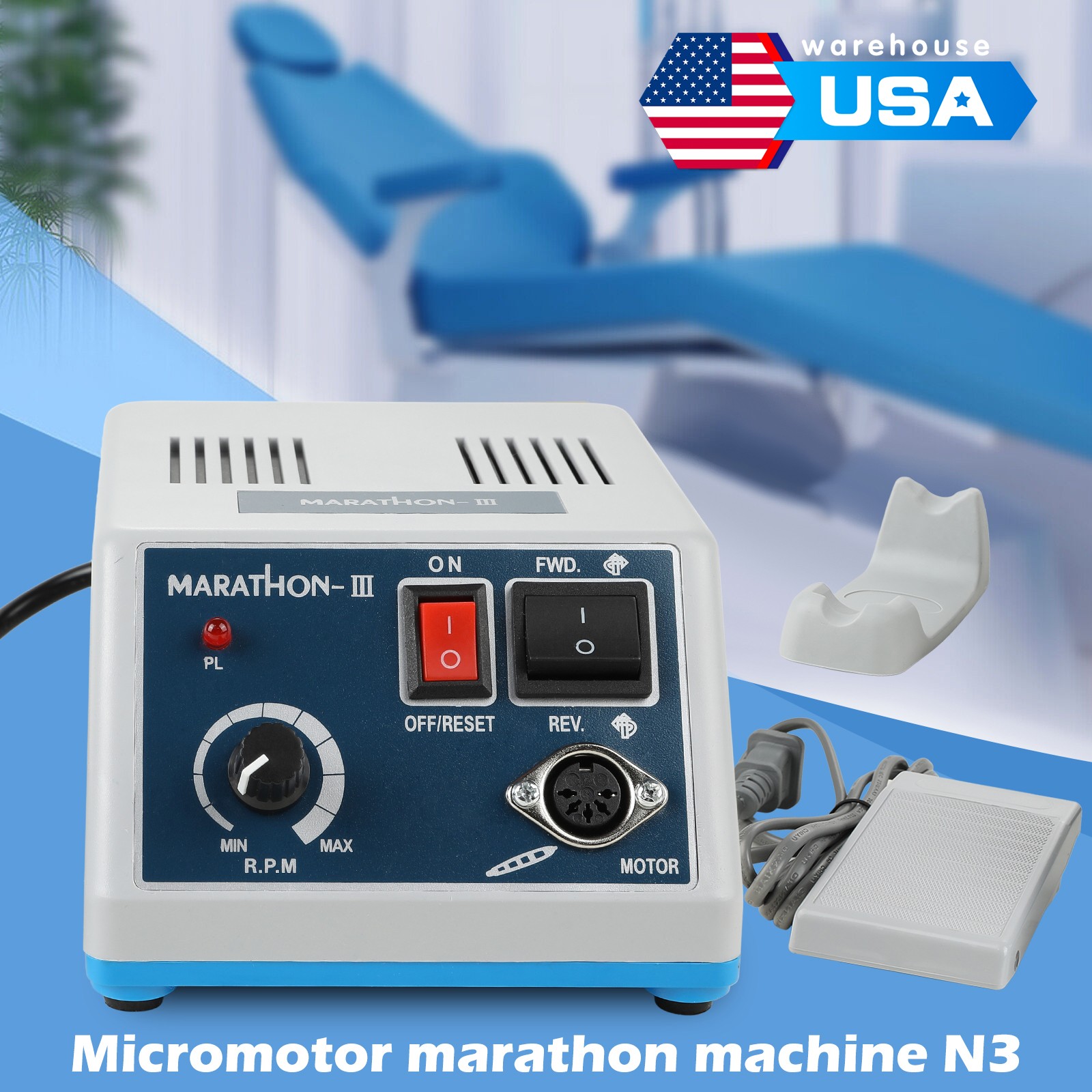 Dental Lab Marathon Electric Micromotor Polishing Unit 35K rpm Motor
