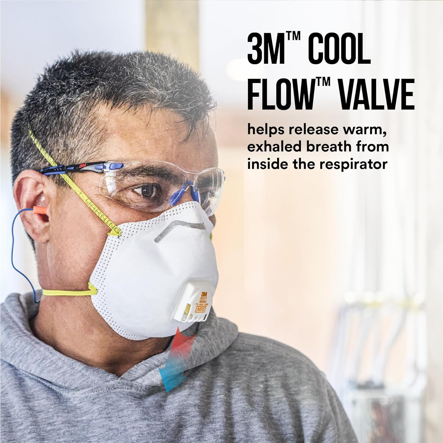 3M N95 Respirator 8511, 10 Pack, NIOSH-APPROVED N95, Features COOL FLOW Exhalati