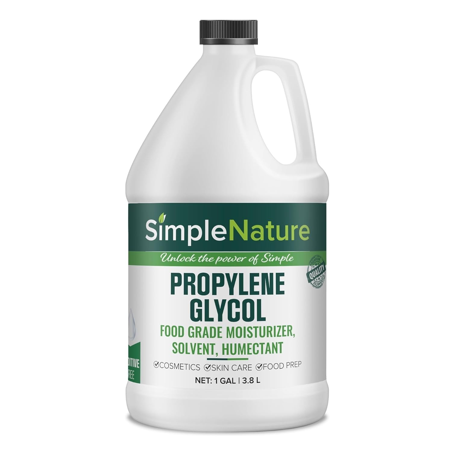 SimpleNature Propylene Glycol Food Grade 99.9% Pure 1 Gallon PG Lab/Personal Use