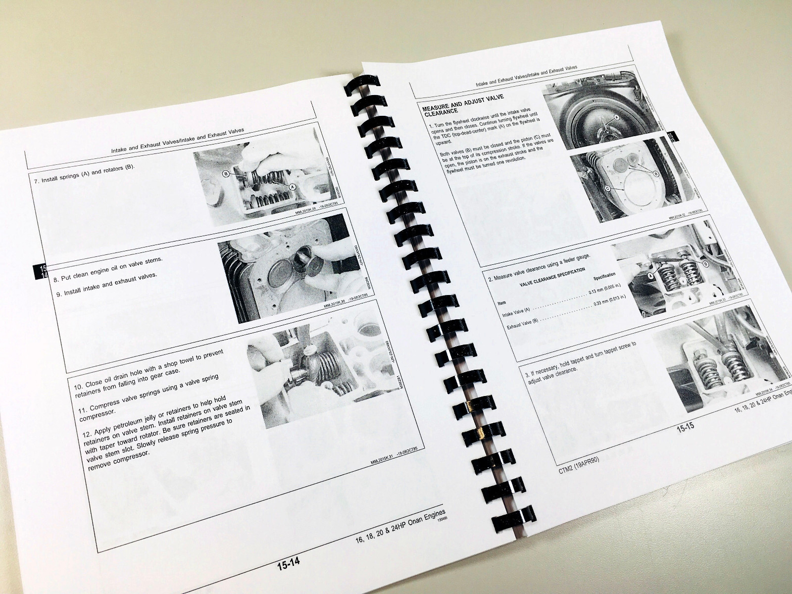 Onan B43E B43G P218G B48G P220G T260 Engine Service Repair Shop Overhaul Manual