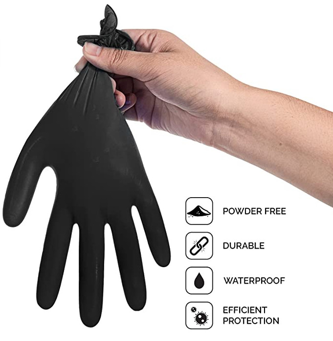 1000 PCS Black Vinyl Gloves Latex & Nitrile Free-XL**Buy One, Get One at 50% Off