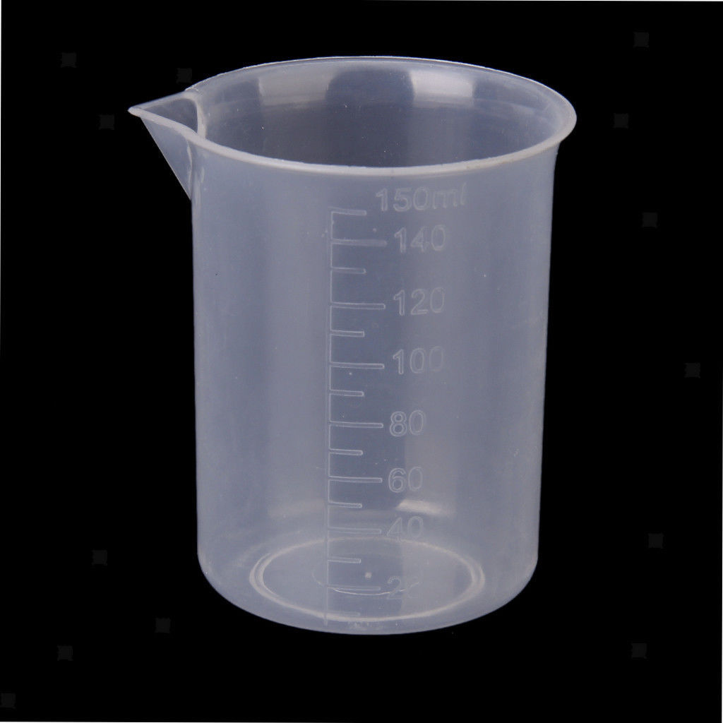 50/100/150/250/500ml Small plastic graduated measuring beaker/cup/container