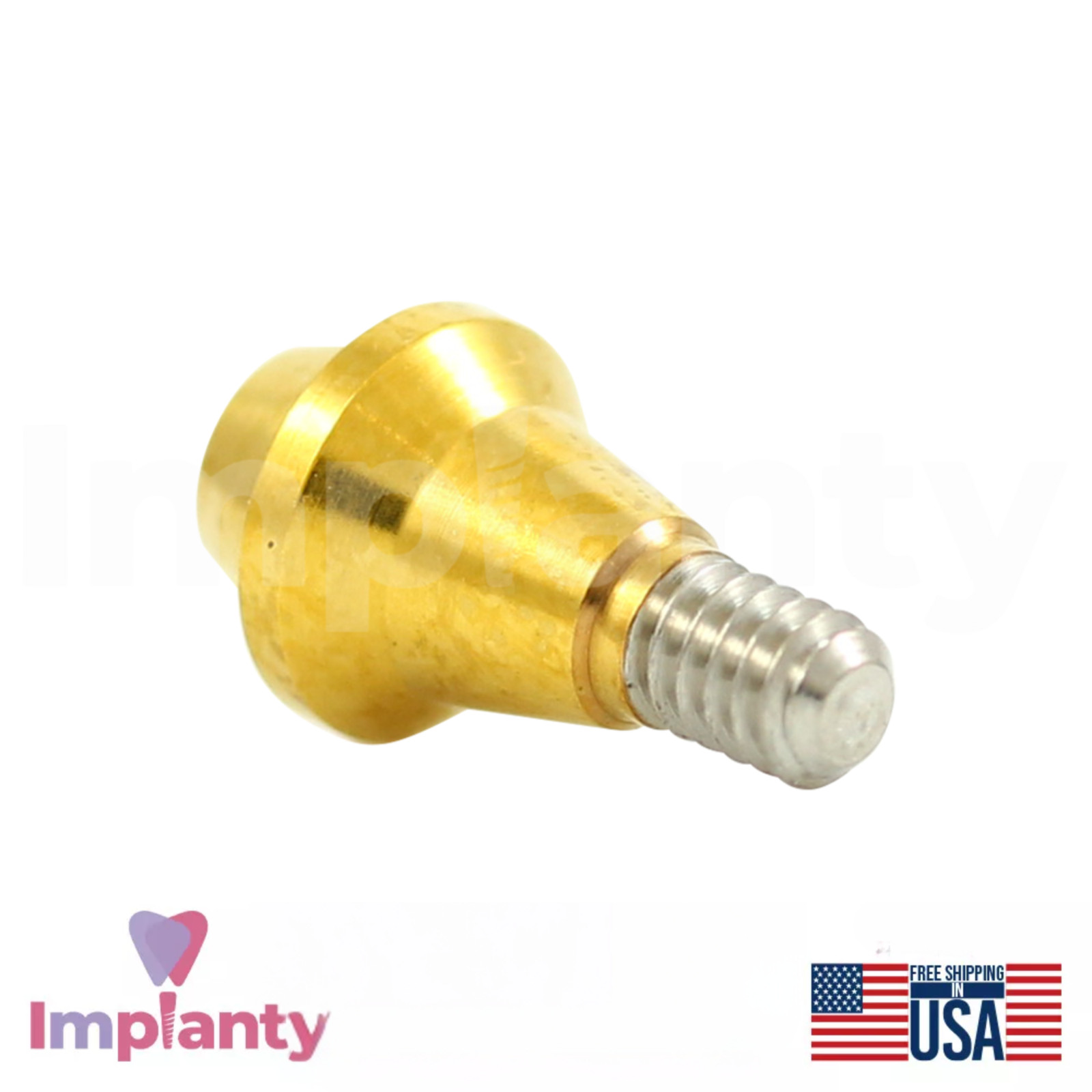 1x Dental Straight Multi Unit RP Conical Connection 2.65mm Titanium Sleeve Set