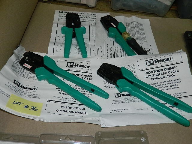 PANDUIT CT-1570 CT-1551 CT-1004 Crimpers ((SELECT 1 PER LOT)) LOT # 36
