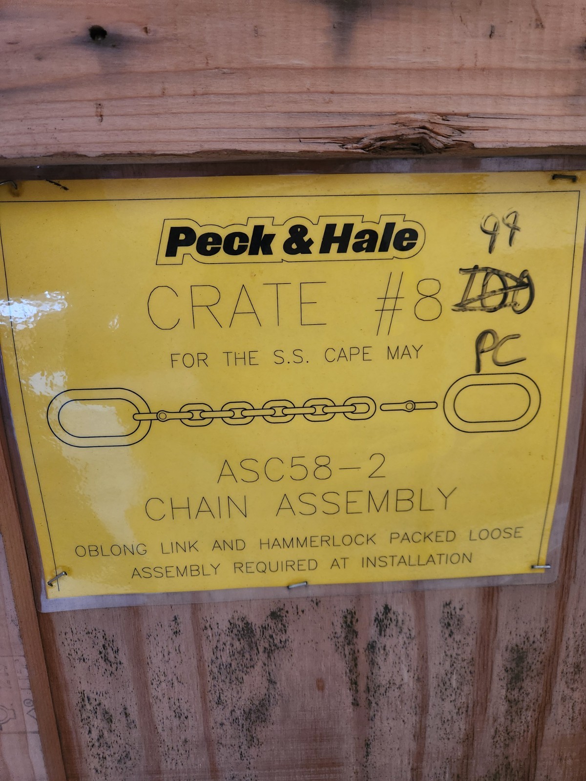 1/2″ Single Leg Crosby Chain Sling Grade 100 ASC58-2