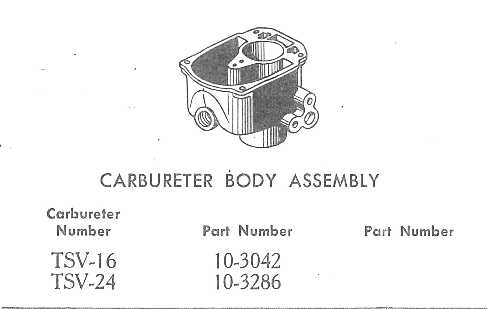Identification Chart Marvel Schebler Tractor Carburetors Sec. 3 Massey TSX TSV