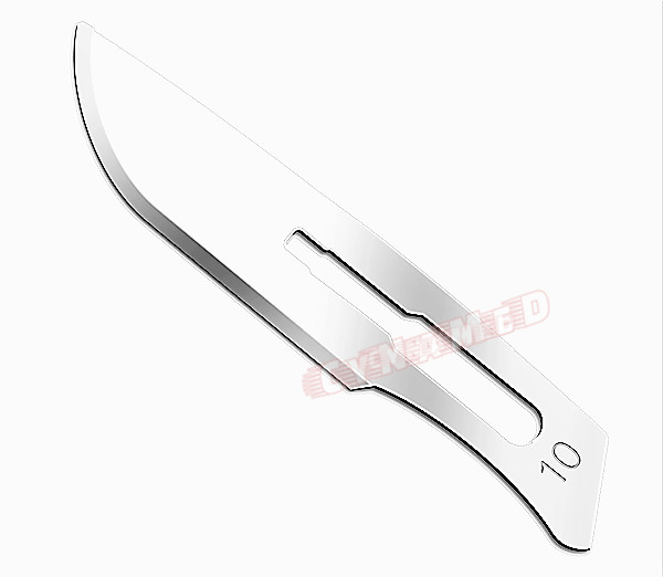 100 Surgery Scalpel Blades #10 with #3 Metal Handle Suitable for Dermaplaning