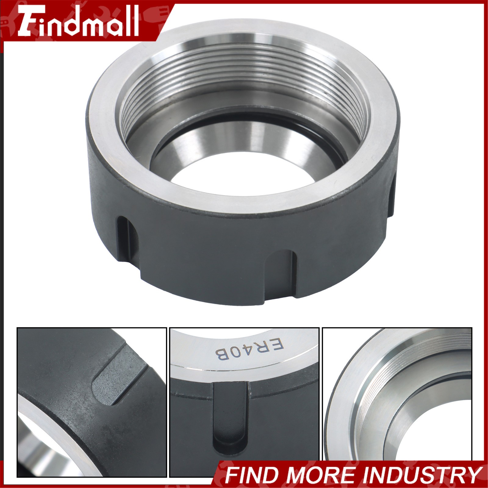 Findmall Precision ER40 Ball Bearing Collet Nut for Tool Holder