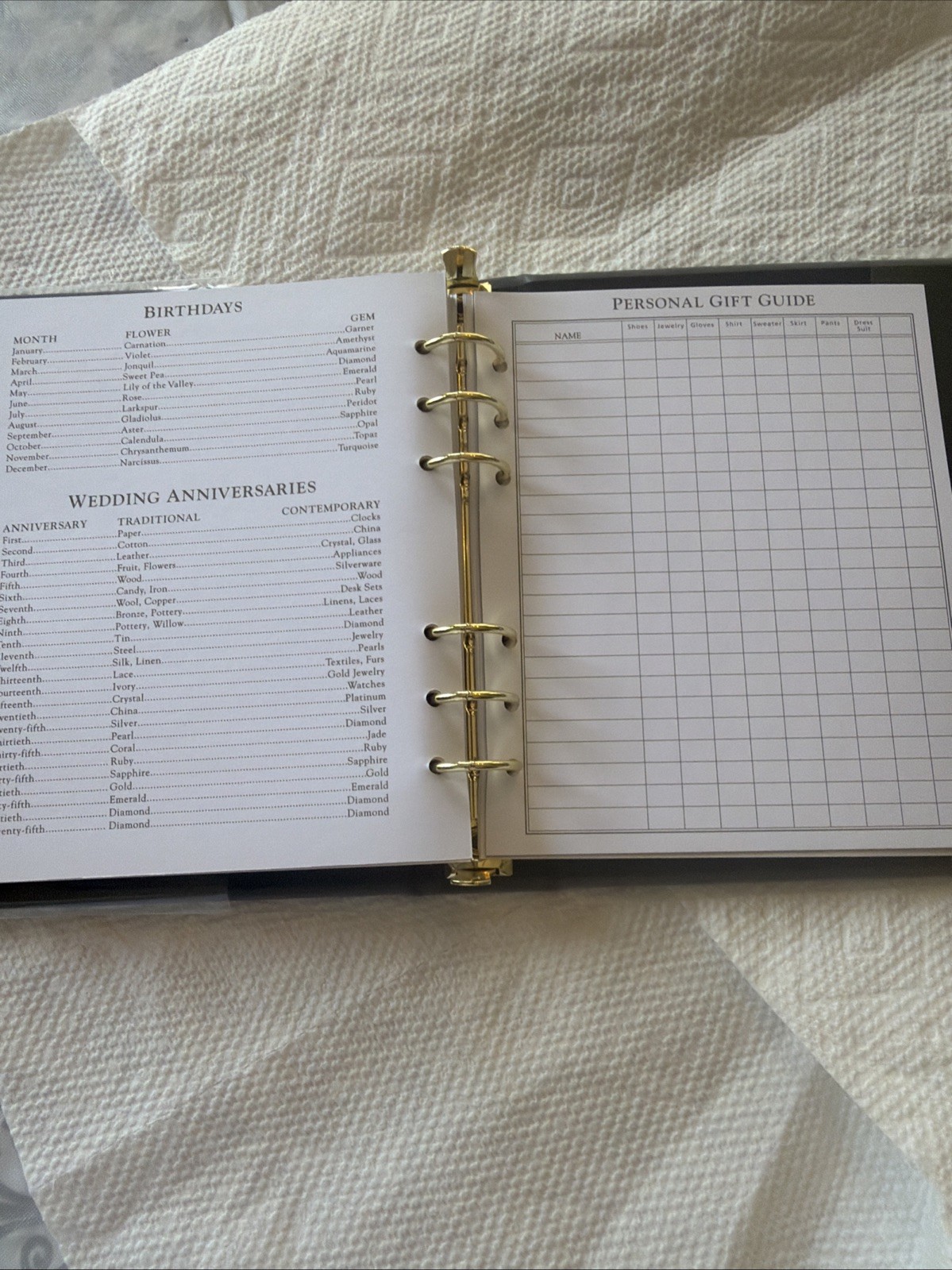 Hallmark Classic Address Book Faux Leather Ringbound Free Shipping