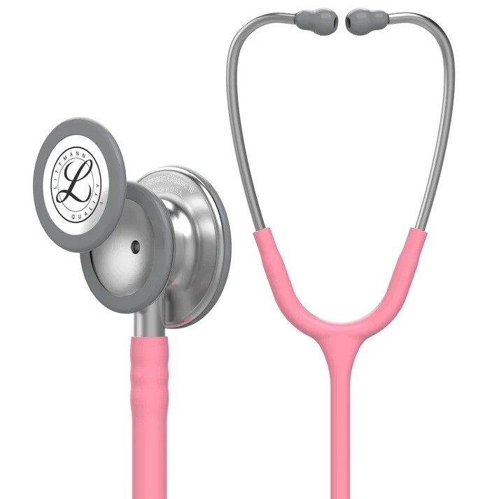 3M Littmann Classic III Monitoring Stethoscope, Pearl Pink, 5633