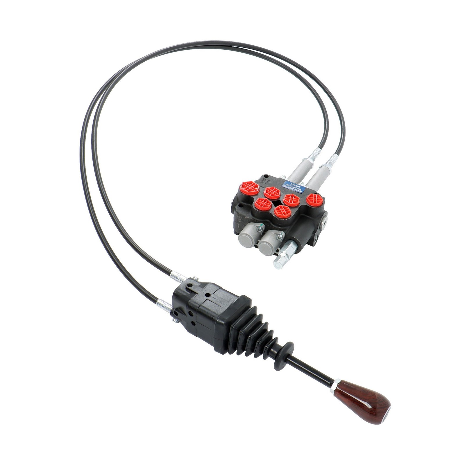 2Spool Remote Control Valve 80 LPM Hydraulic Kit w/Joystick & 4.9ft Cables