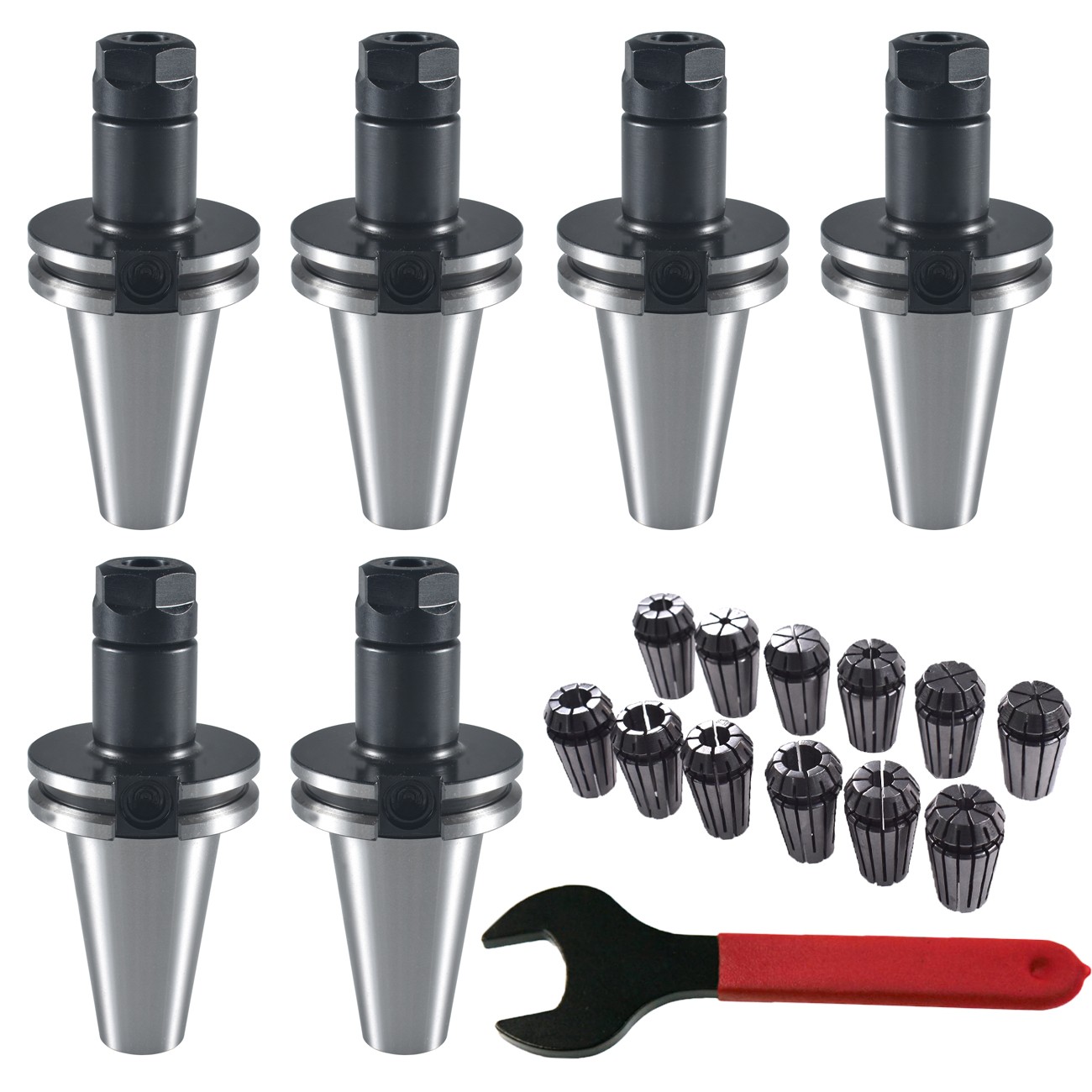 CAT40 ER16 3″ Tool Holder Kit for Haas Fadal CNC Mill Chuck Collet Set