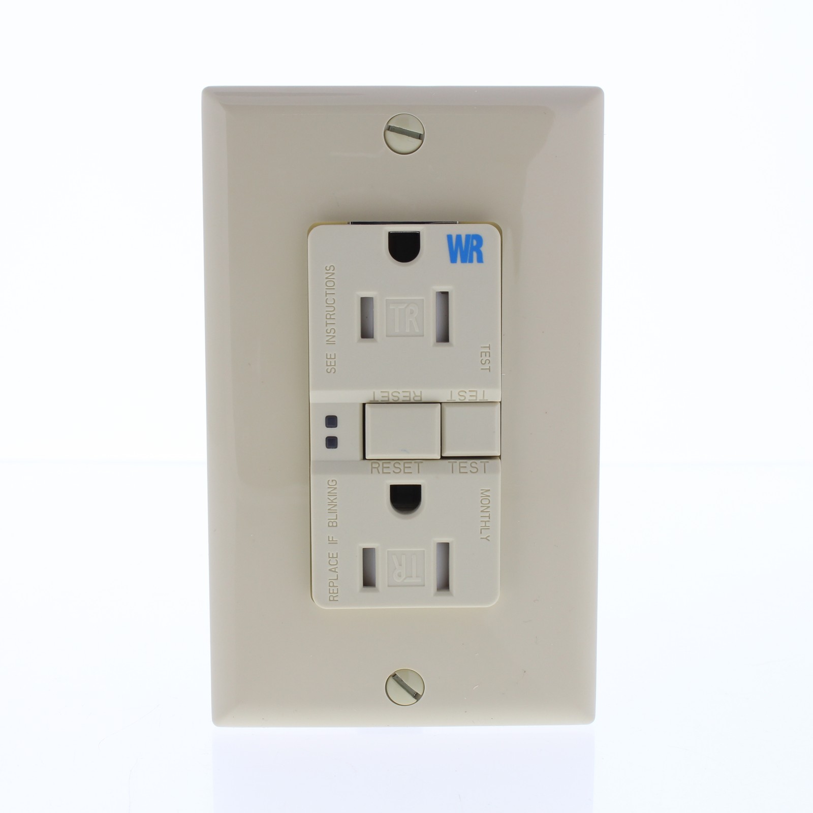 Eaton Ivory Tamper/Weather Resistant GFCI Outlet Receptacle 15A TWRSGF15V