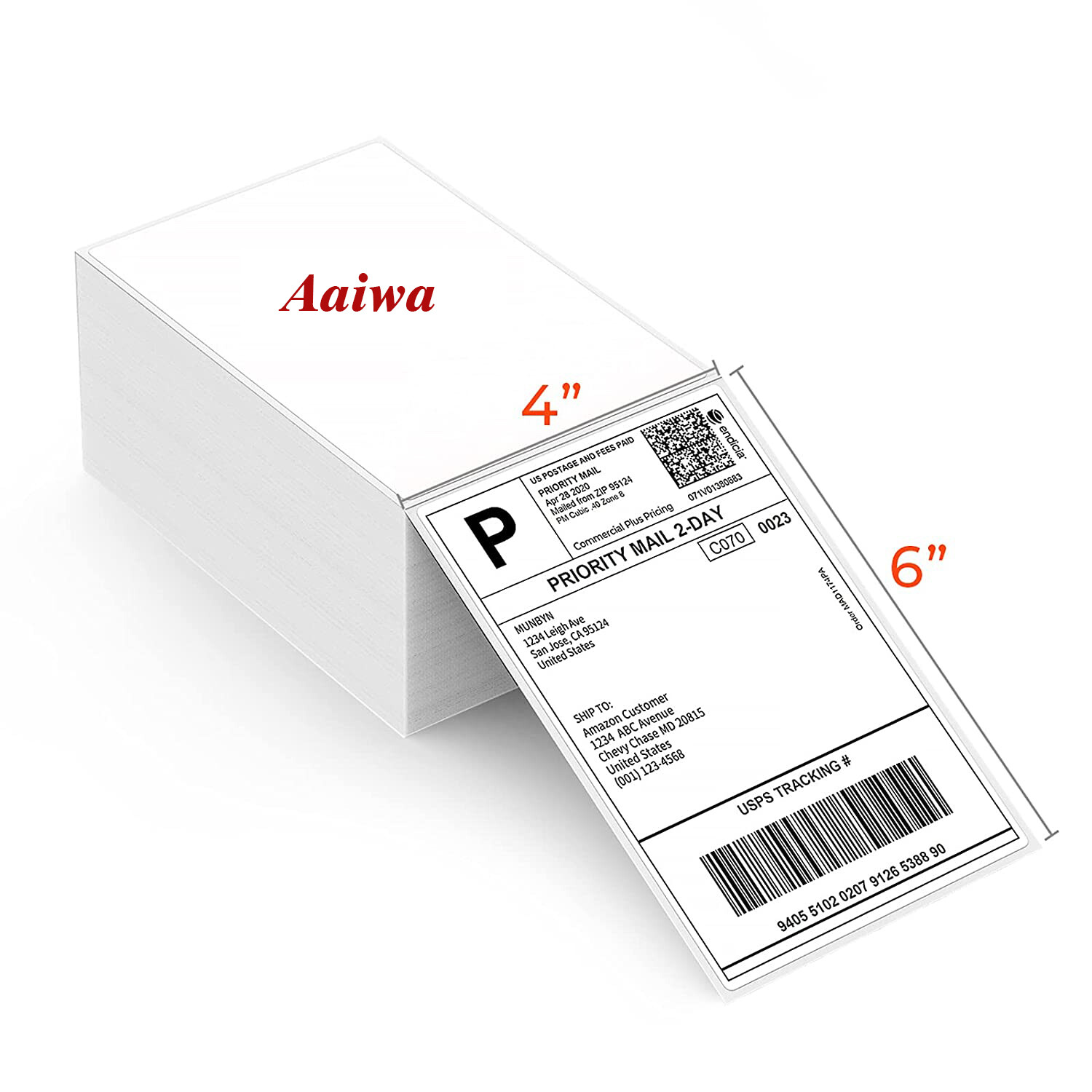 4 x 6 Fanfold / Roll Thermal Shipping Labels Paper for Zebra & Rollo Printers