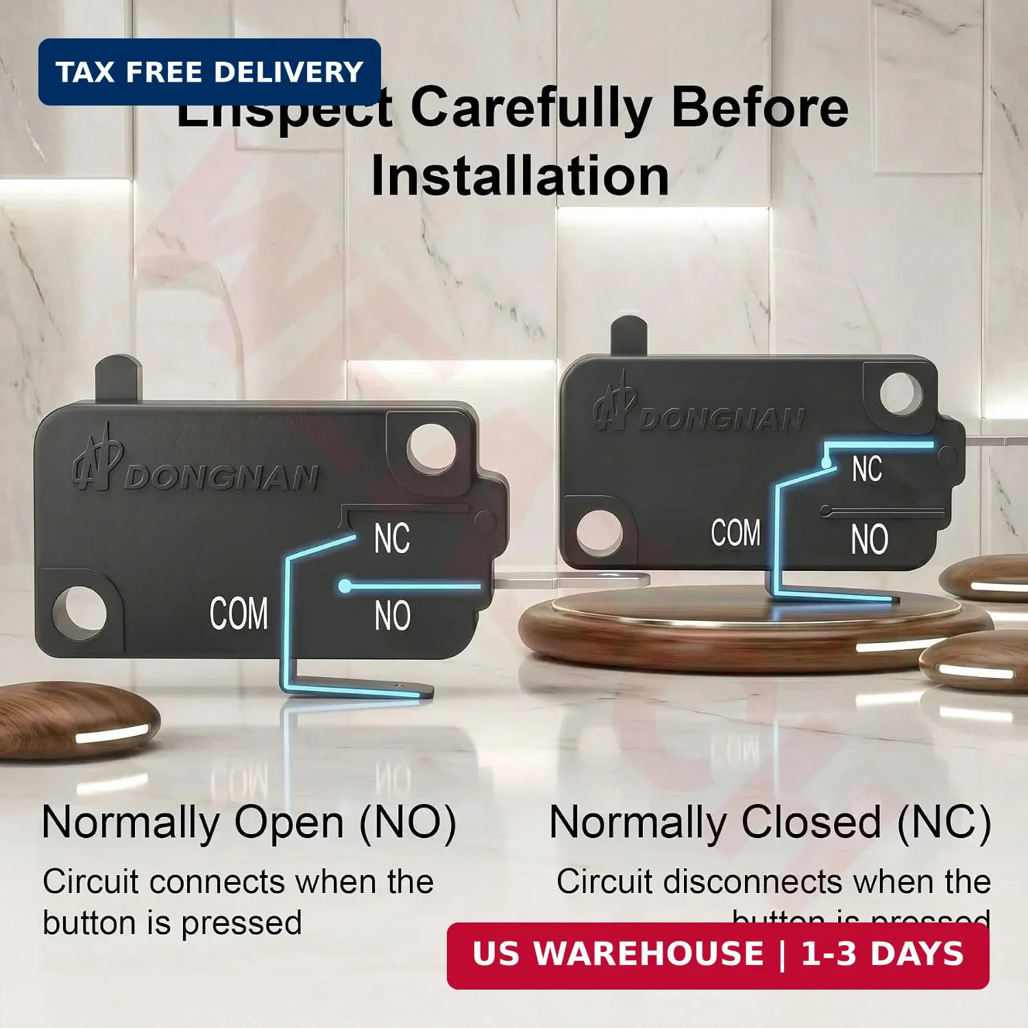 KW3AT Microwave Oven Door Switch, 4 Normally Open 2 Normally Closes | UL Recogni