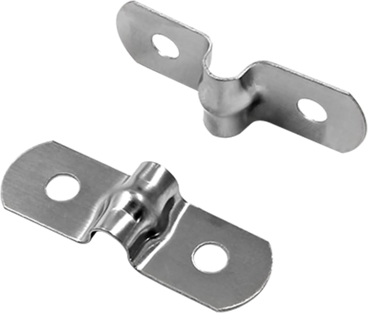 50Pcs M5 Pipe Strap Clamp 3/16″ Stainless Steel Two Hole U Bracket Fastener Kit