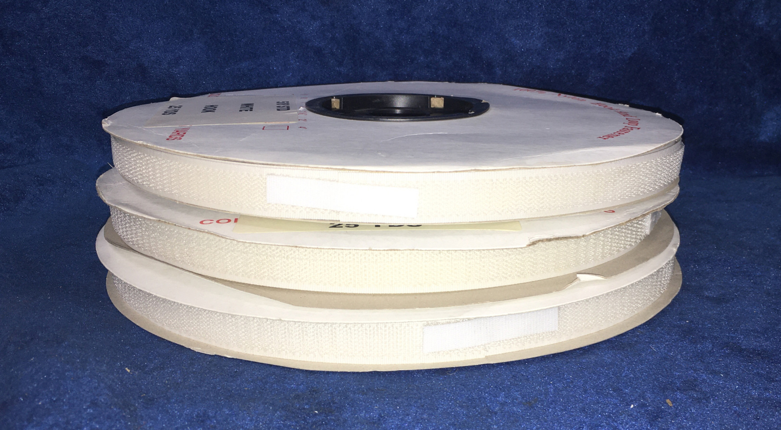 LOT OF 3 100% Nylon Hook & Loop Fastener, 25 Yds Length, 5/8″ STD, WHITE HOOK