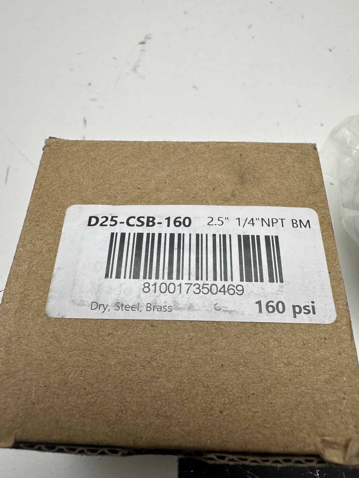 Carbo Instruments D25-CSB-160 Pressure Gauge 0-160 PSI 2-1/2″ x 1/4″ lot of 5