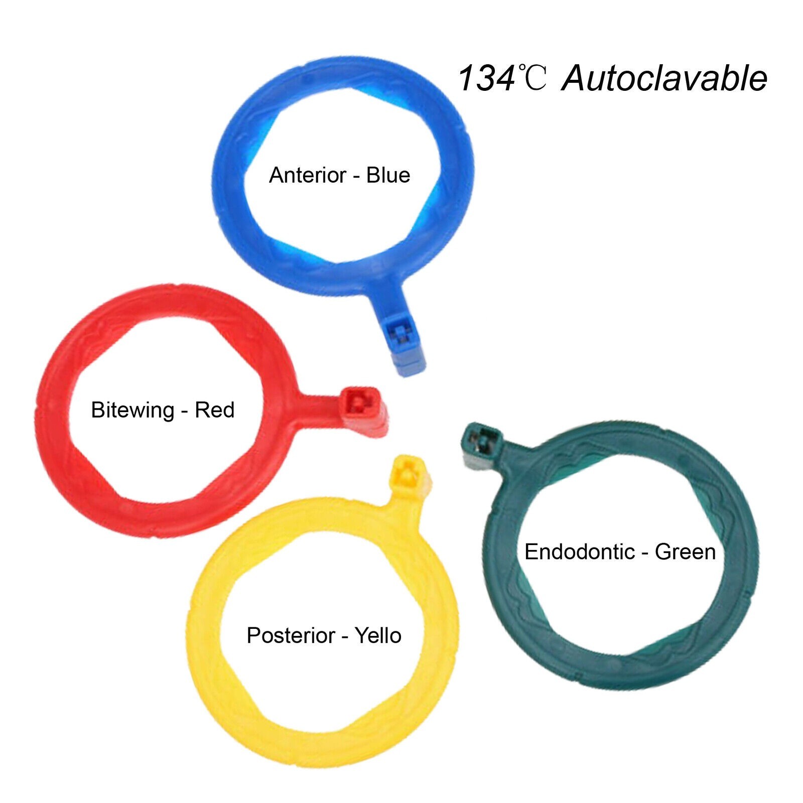 5 Set Dental Sensor Holder X-Ray Aiming Ring Positioning/Bitewing/Anterior/Endo