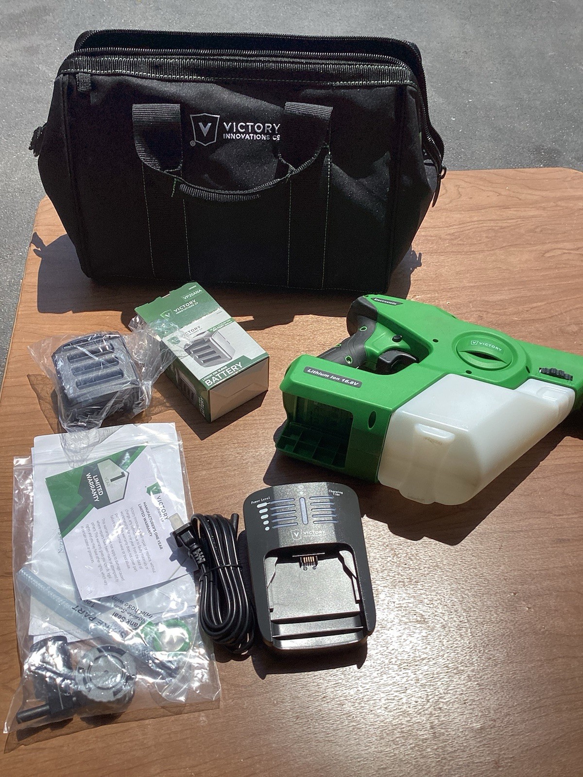 Victory Innovations Electrostatic Electric Sprayer Kit 16.8V Lithium Ion Bag New