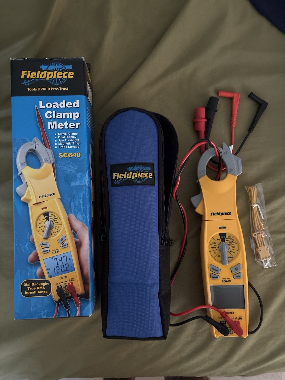 Fieldpiece SC640 True RMS Clamp Meter CAT III 600V w/ Leads & Carry Case