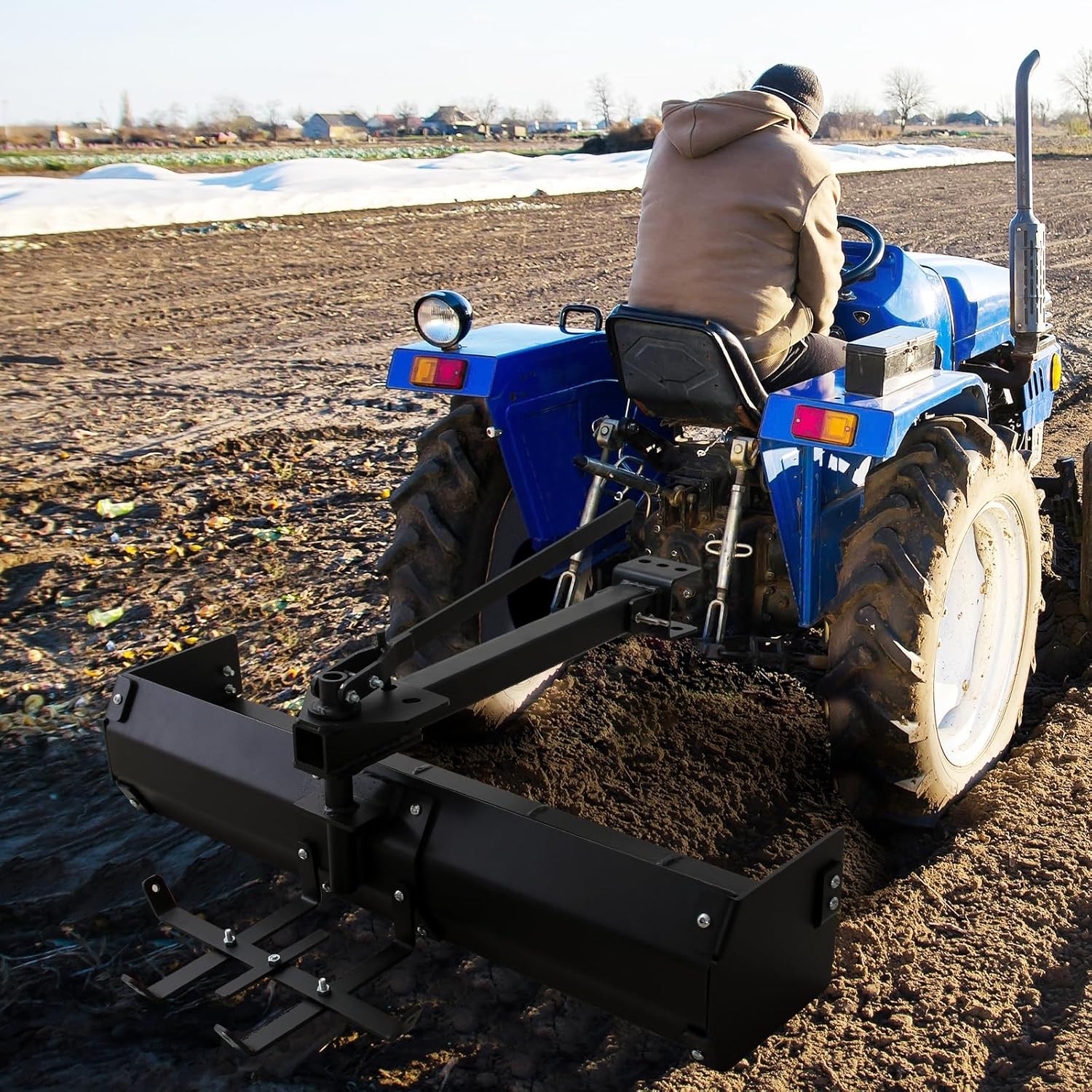 42″ Tow Behind Box Scraper Lawn Tractor Attachments for ATV UTV Tractor Mower