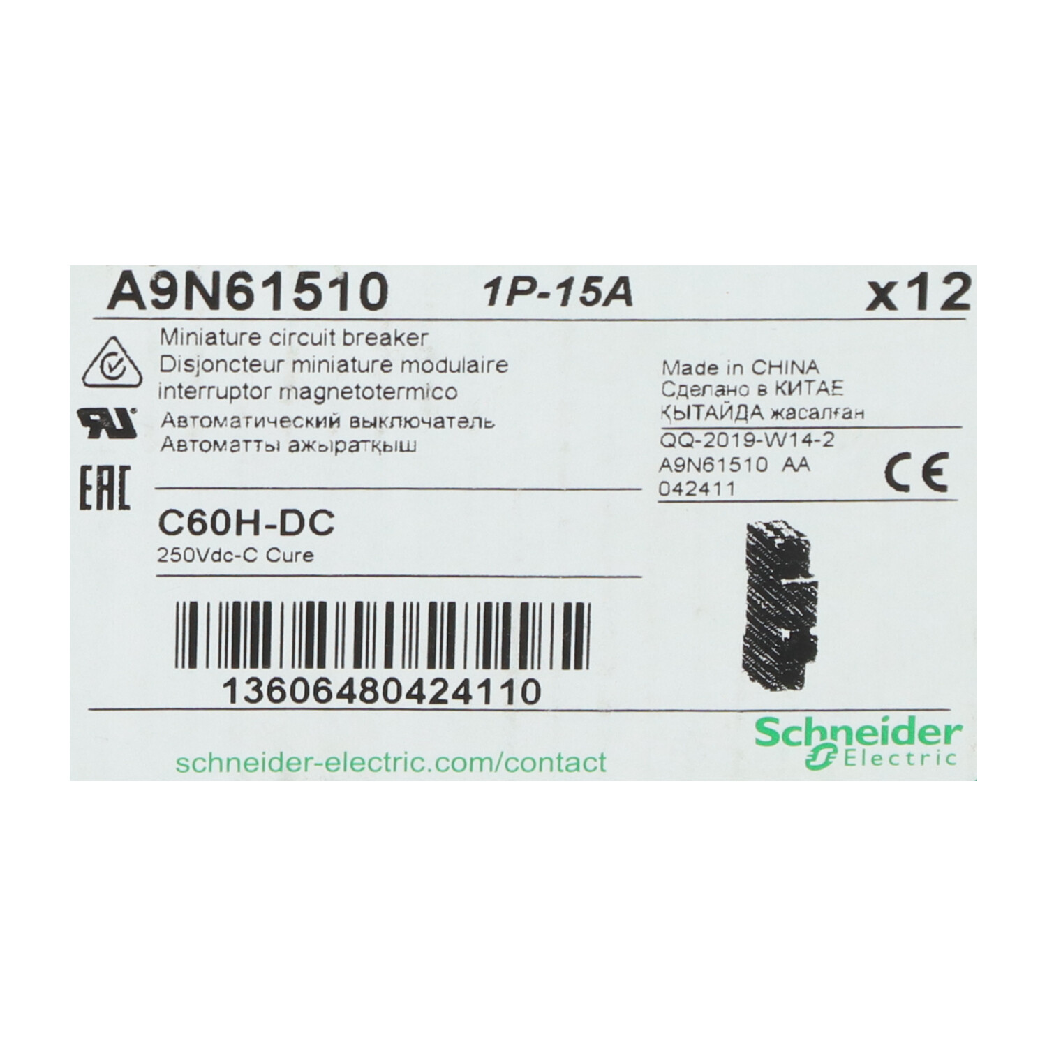 Schneider Electric A9N61510 Miniature Circuit Breaker New NFP (12pcs)