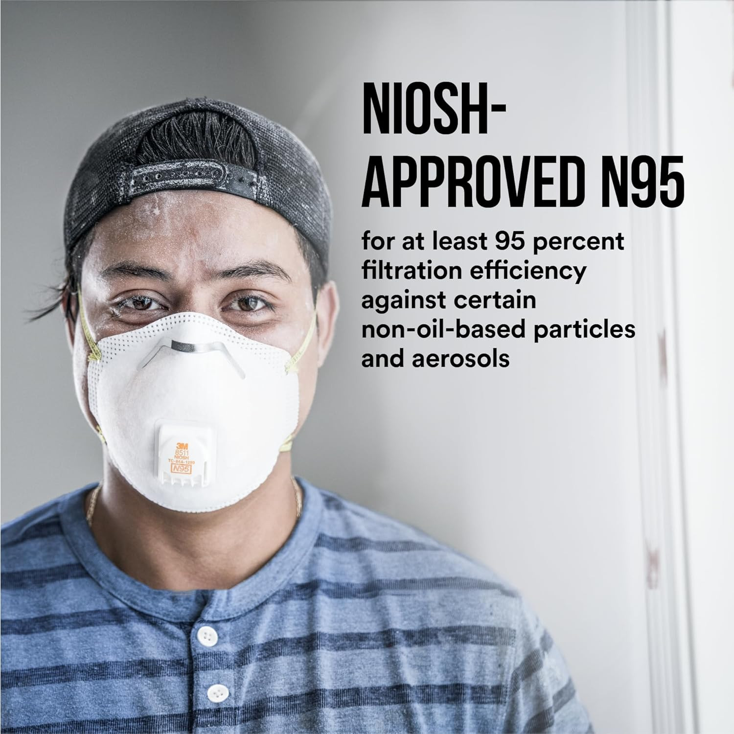 3M N95 Respirator 8511, 10 Pack, NIOSH-APPROVED N95, Features COOL FLOW Exhalati