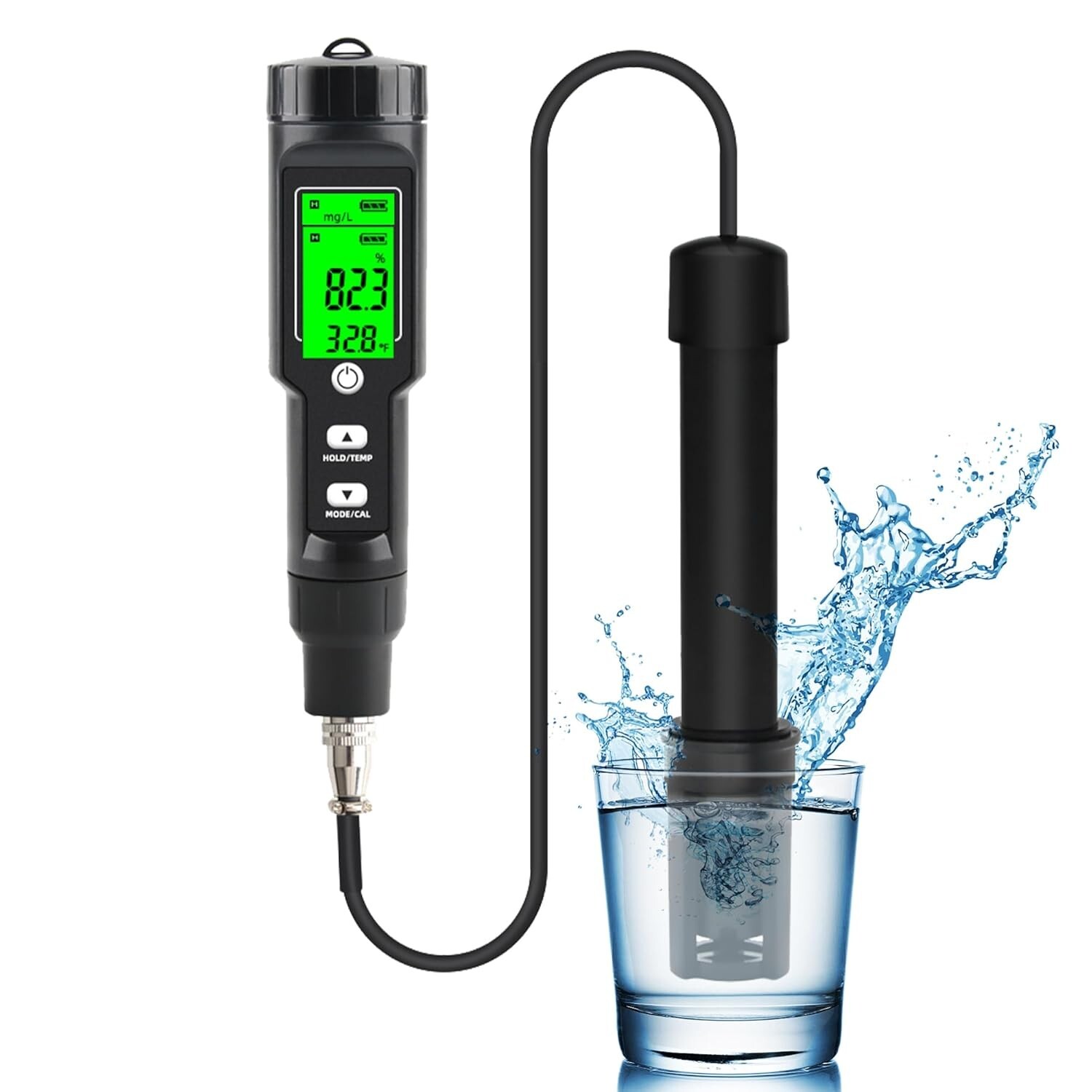 Dissolved Oxygen Meter with ATC, 0-40.00 Mg/L Measurement Range, DO Meter with..