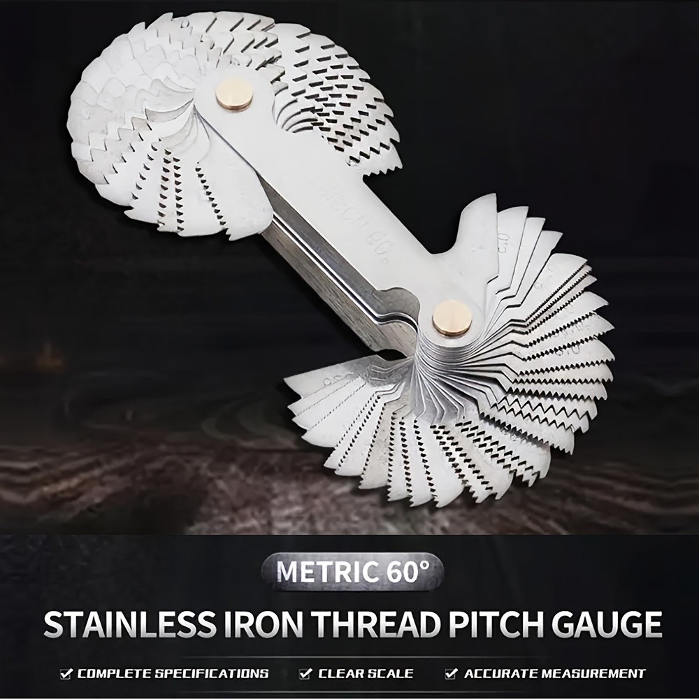 Multi-Size Thread Gauge – Metric & Imperial for Screw Thread Measurement（52pc）