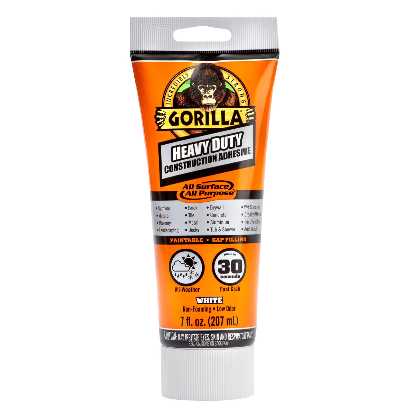 Gorilla Heavy Duty Construction Adhesive Waterproof All Purpose Bonding Glue …