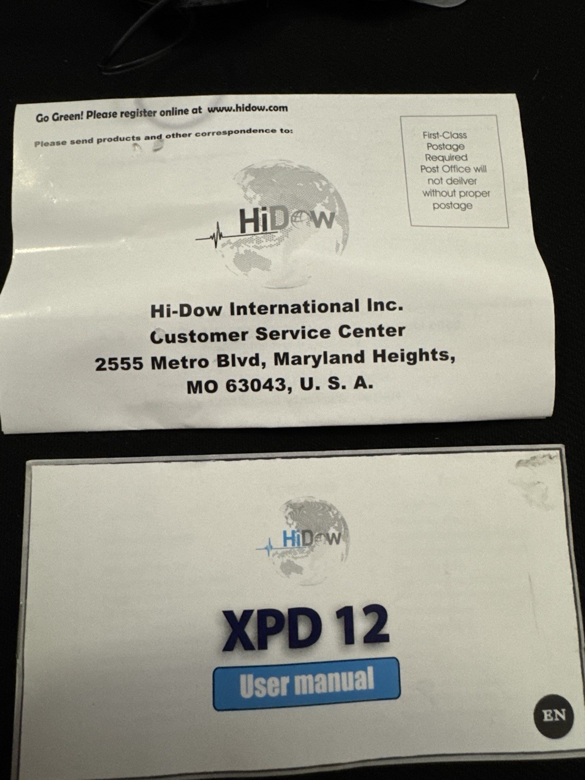 HiDow XPD 12 TENS/EMS Unit Kit w/ Pads, Lead Wire, Manual 2-Channel JQ-5C-S