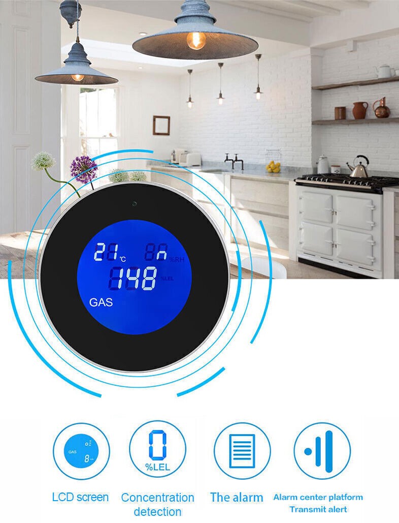 DIY Tuya APP WiFi Smart Natural Combustible Gas Leak Home Alarm Sensor Detector