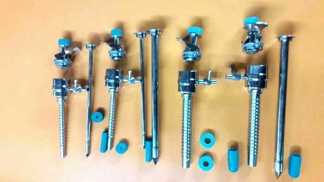 Laparoscopy Spiral Trocar With Cannula 5mm and10 mm Laparoscopic Instruments-4pc