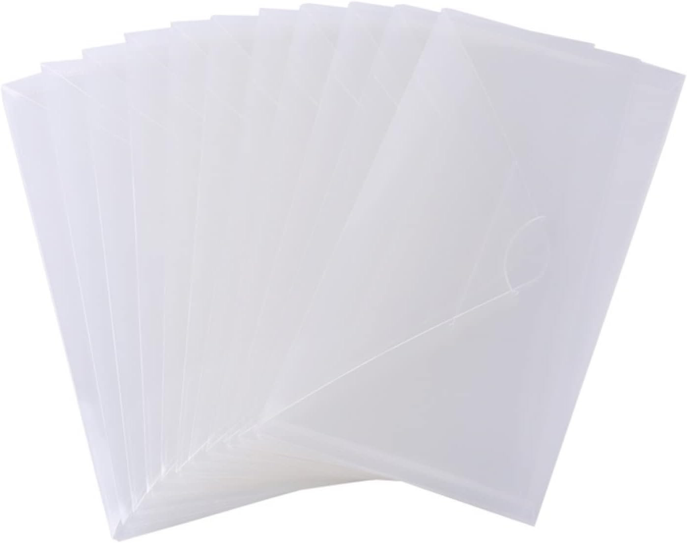 10 PCS 4.5»X9.5» Clear Storage Envelopes Pockets Resealable Plastic Bags for C