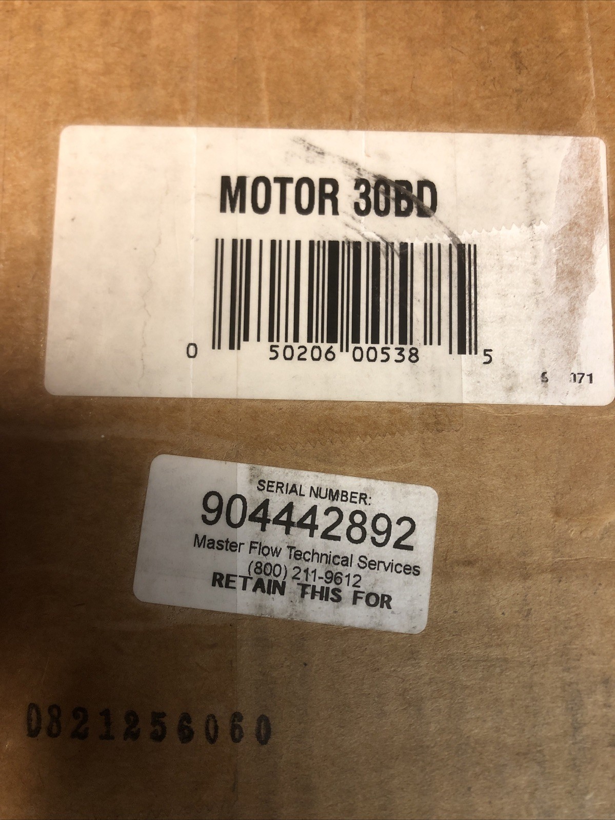 Master Flow Replacement Motor For 30” Belt Drive Whole House Fan 30BD *READ